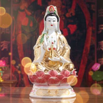 观世音菩萨圣像净瓶滴水显祥瑞